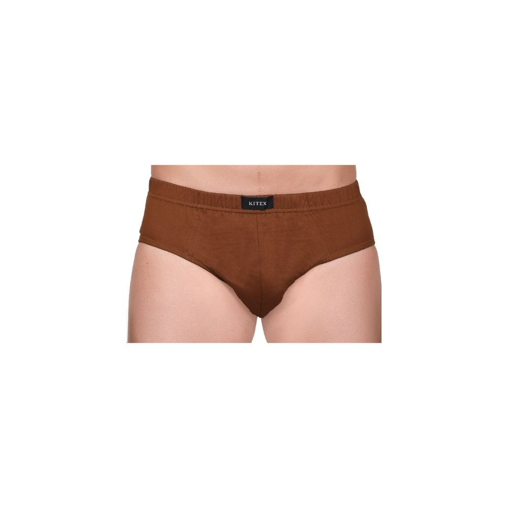 100% Cotton Men's Brief | Multi Colour | Inner Elastic | Regular (Pack of 3)