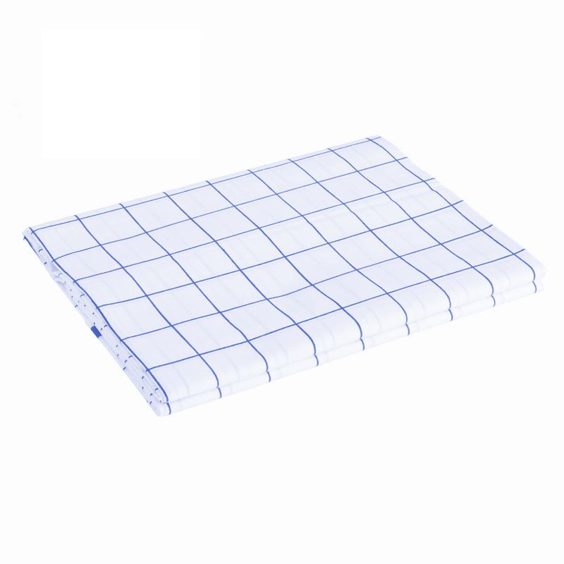 100% Cotton men's unstitched white check lungi - supreme white check - Pack Of 1 - Blue
