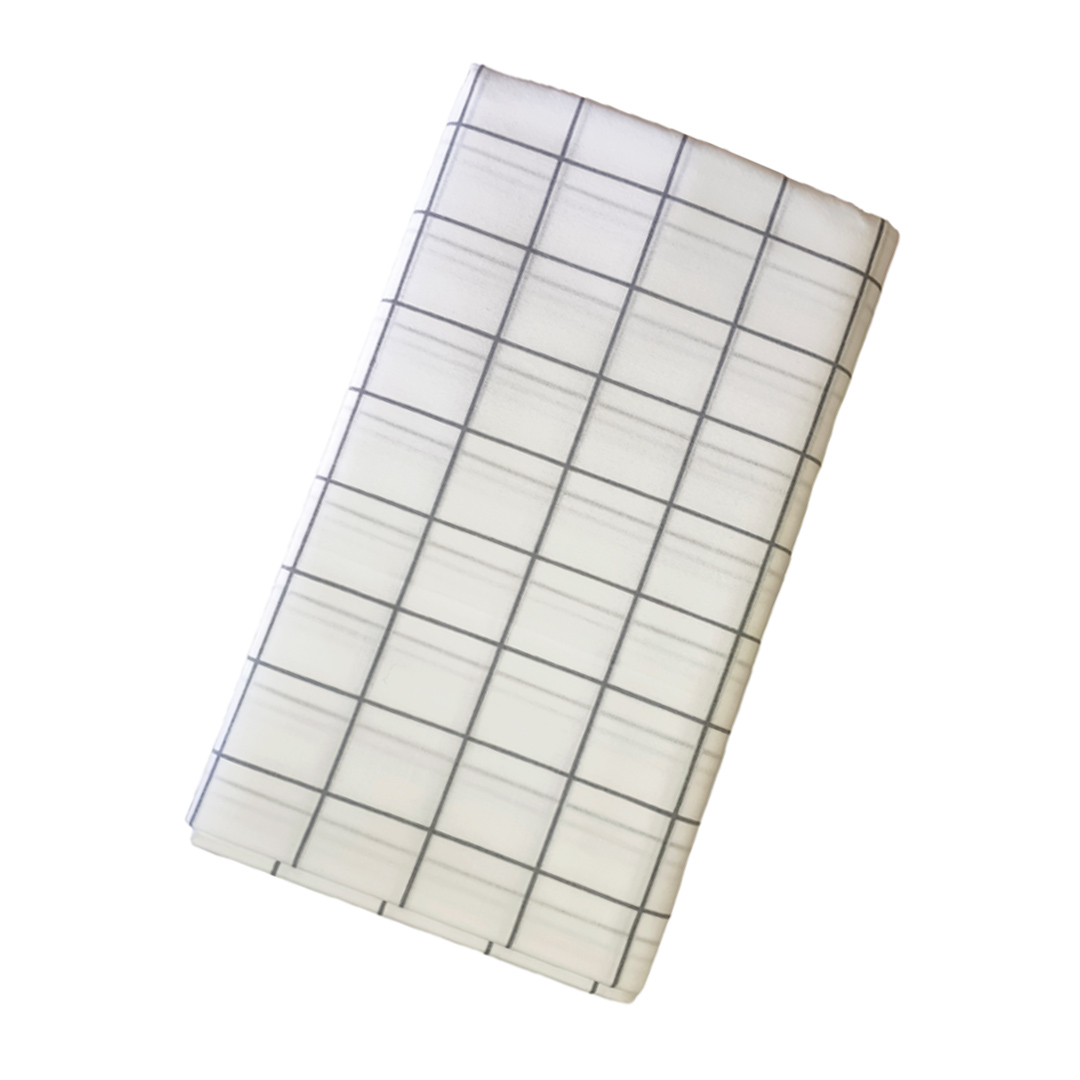 100% Cotton men's unstitched white check lungi - supreme white check - Pack Of 1 - Grey