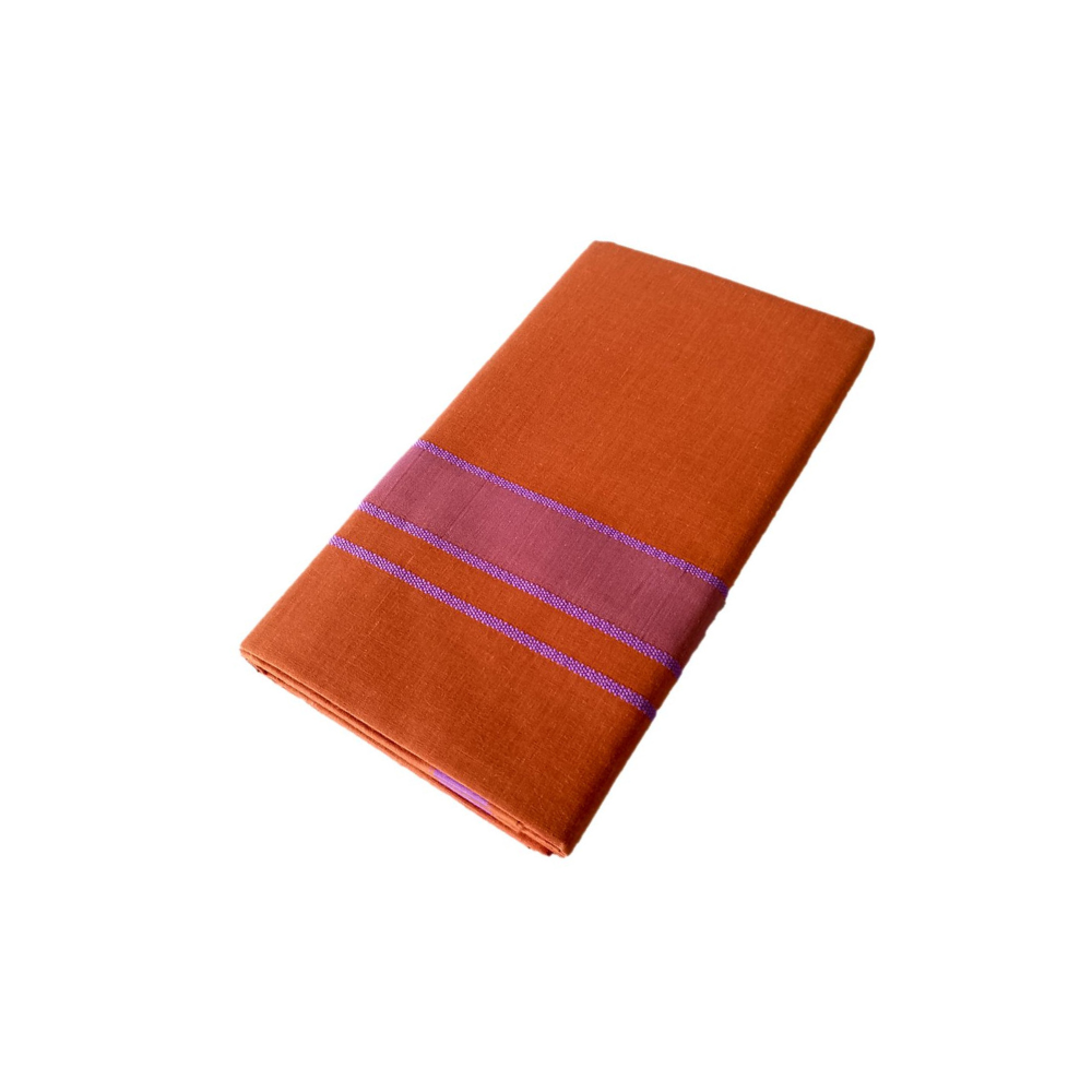 Single Dhoti For Men | 100% Cotton Kavi Dhoti | Regular kavi Dark | Violet Colour