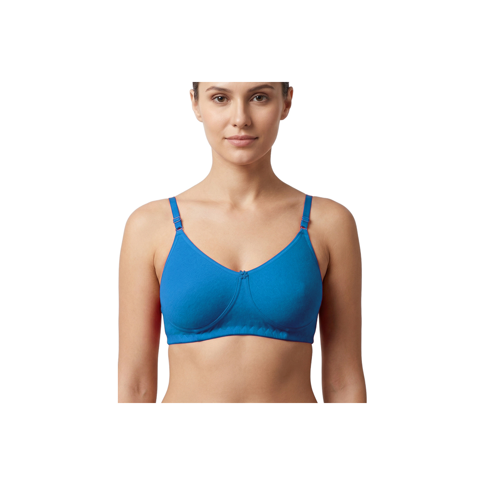 Knitted T-Shirt Bra For Women | Aqua Blue Colour - Dayana