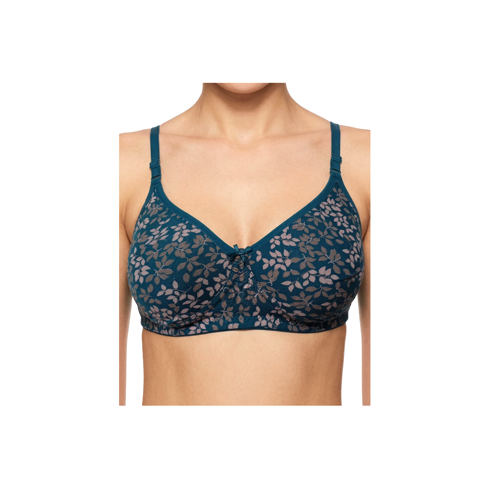 Knitted T-Shirt Bra for Women | Blue Colour Printed | Teenz Plus