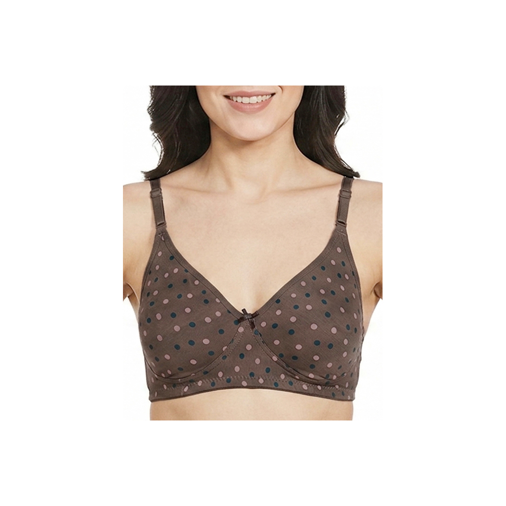 Knitted T-Shirt Bra for Women | Brown Colour Printed | Teenz Plus