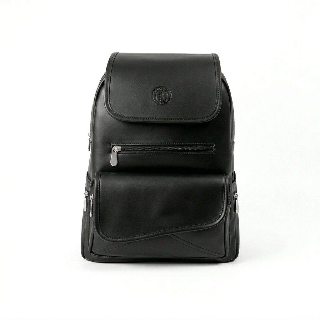 Women's & Girls Backpack | Multipocket Daypack for Travel, Shopping, Office, Outdoor | Black colour | Pinky