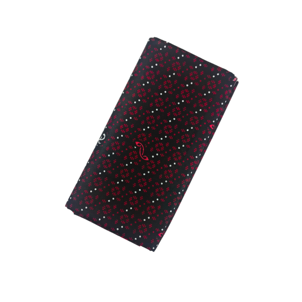 100% Cotton Printed Unstitched Lungi for Men | Red Colour | Classic Plus