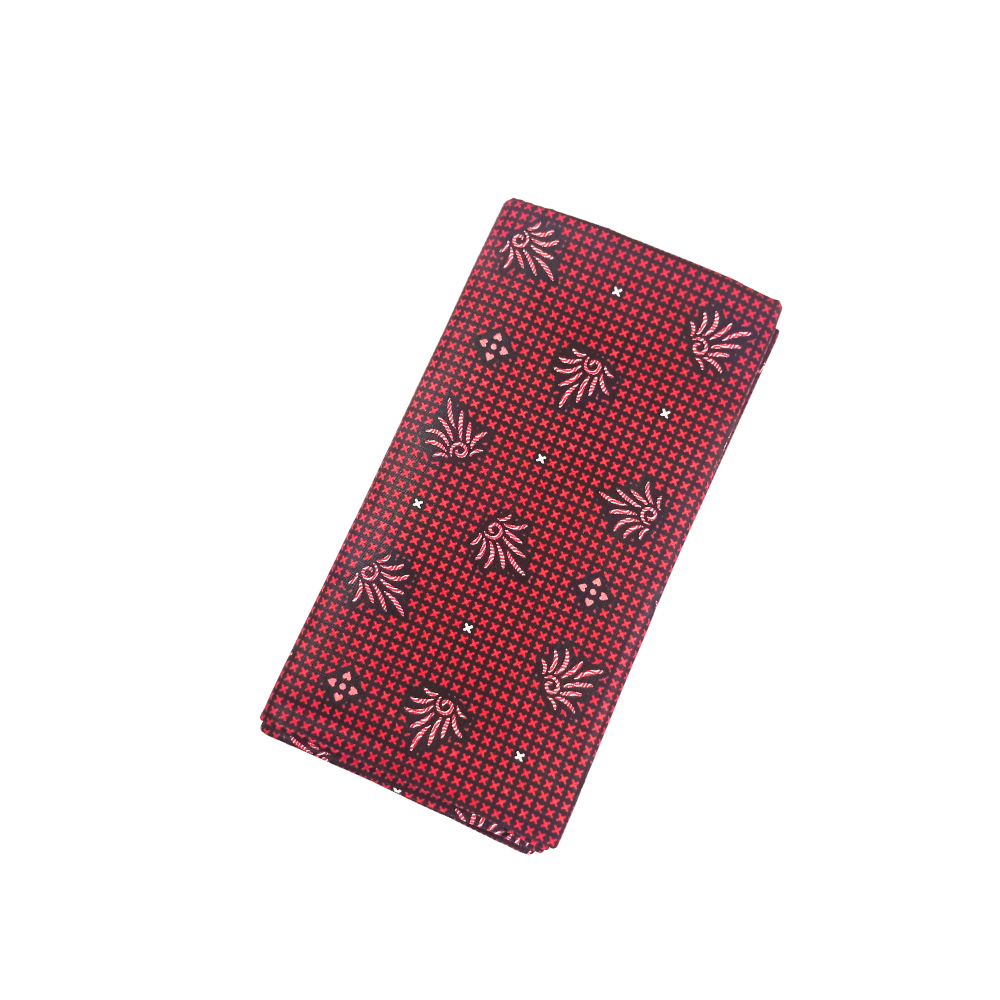 100% Cotton Printed Unstitched Economy Lungi for Men - Red | Comfortable Traditional Wear