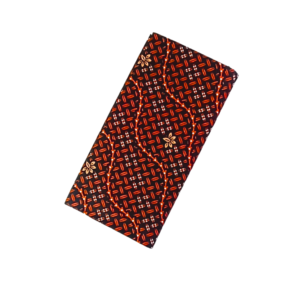 100% Cotton Printed Unstitched Medium Lungi for Men - Orange | Comfortable Traditional Wear