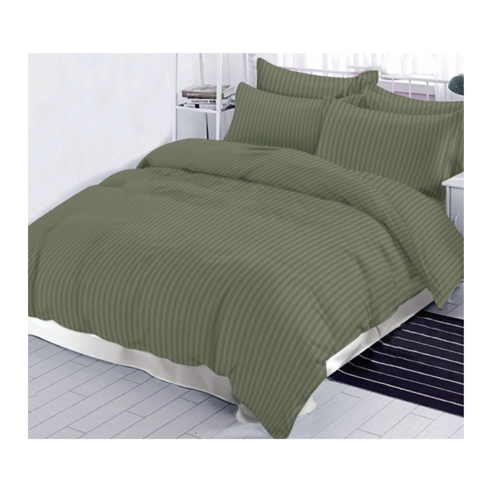 Satin Bedsheet for King Size Bed with 2 Pillow Covers | 100% Cotton | 320 TC | Cotton Feel Soft Fabric | Harvest Dreams | Dark Green