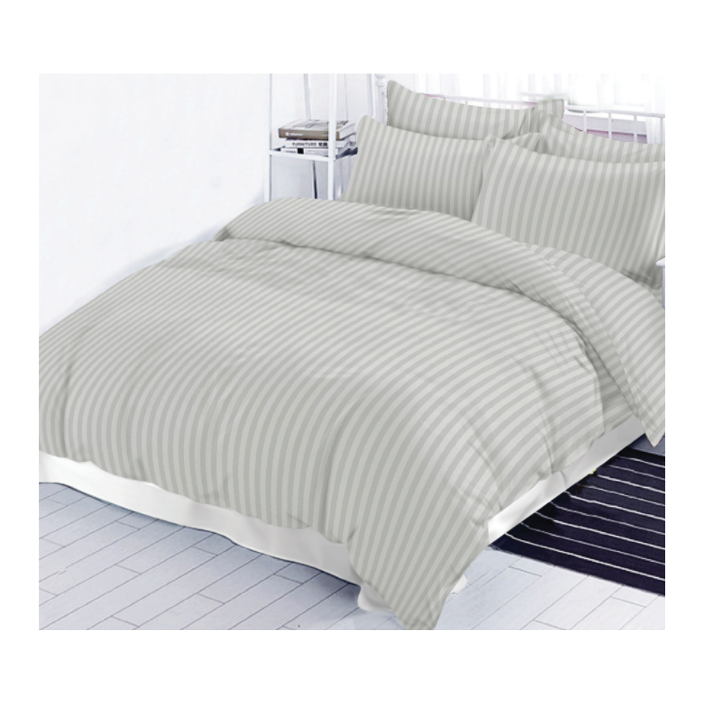 Satin Bedsheet for King Size Bed with 2 Pillow Covers | 100% Cotton | 320 TC | Cotton Feel Soft Fabric | Velvet Dreams | Light Grey