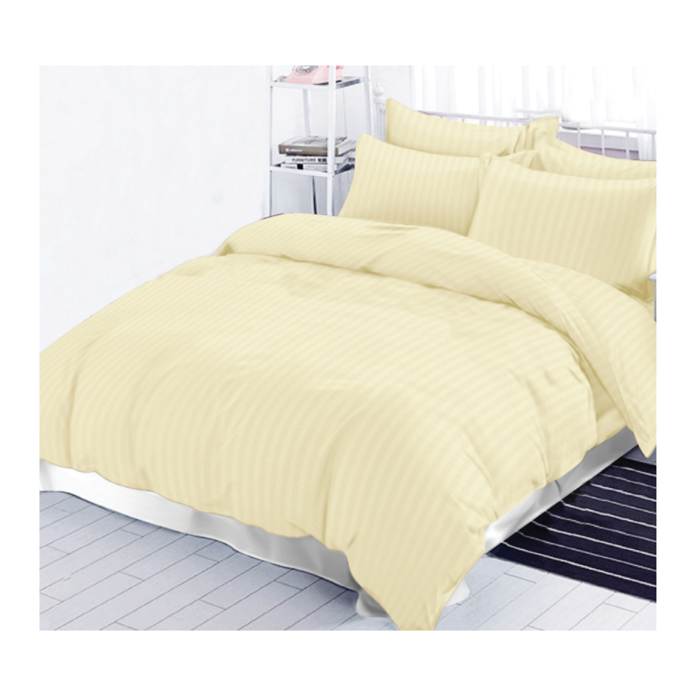 Satin Bedsheet for King Size Bed with 2 Pillow Covers | 100% Cotton | 320 TC | Cotton Feel Soft Fabric | Velvet Dreams | Beige