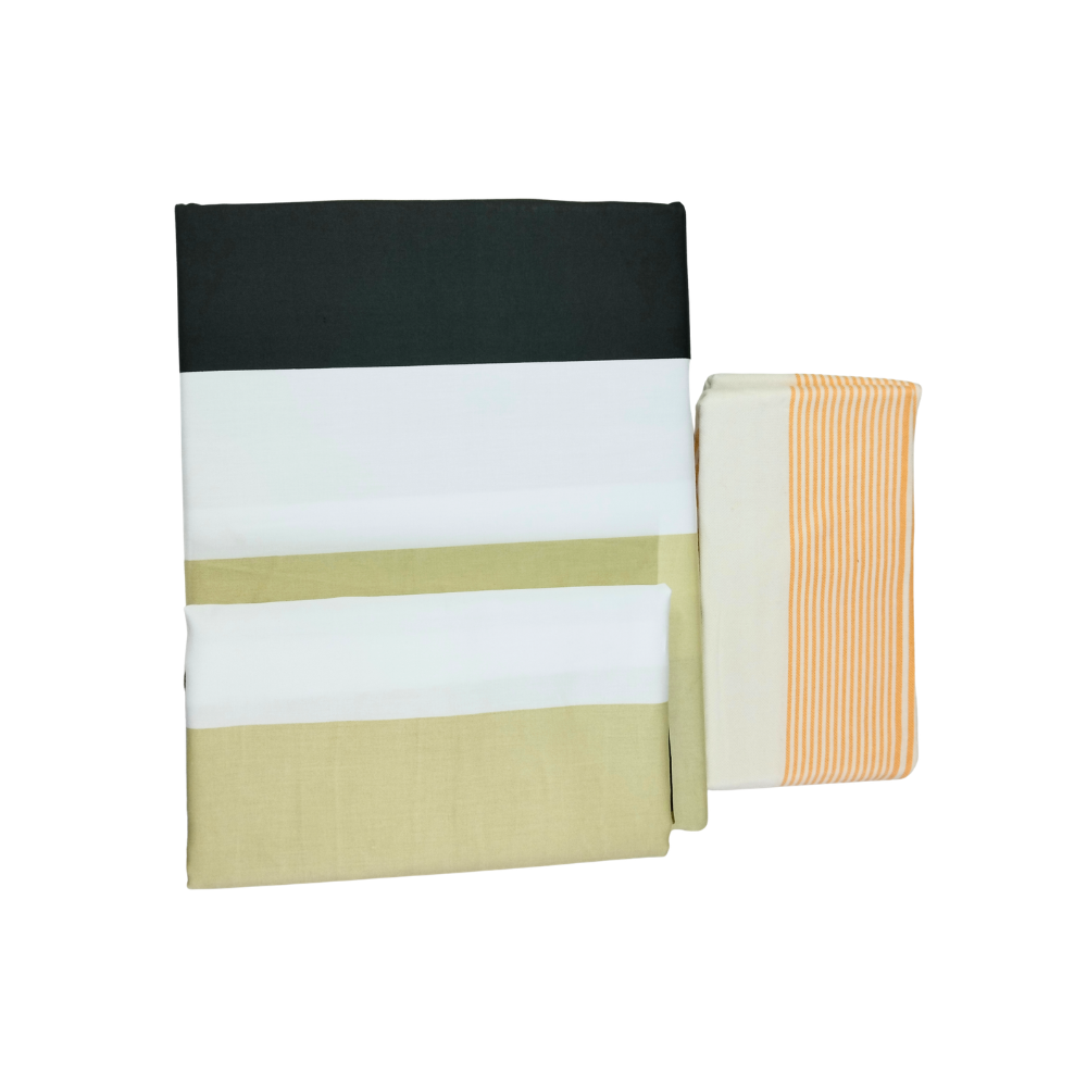 Bedsheet & Bath Towel Combo Set | Free Delivery | 100% Cotton | 1 Soft Dreams Super King Bedsheet + 1 Bamboo Towel +Combo 04