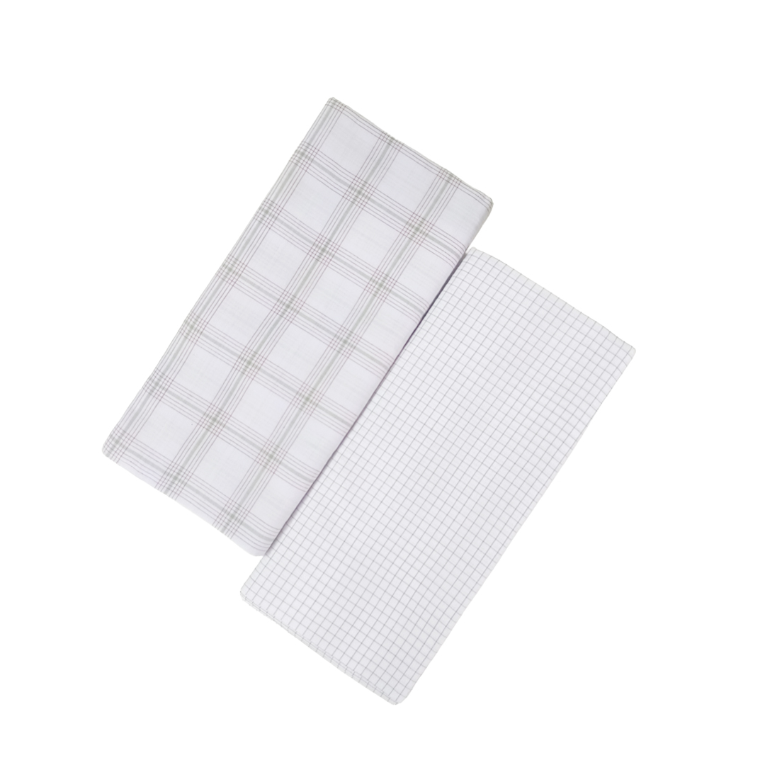 100% Cotton Medium Kaily White Check Lungi For Men | Pack of 2