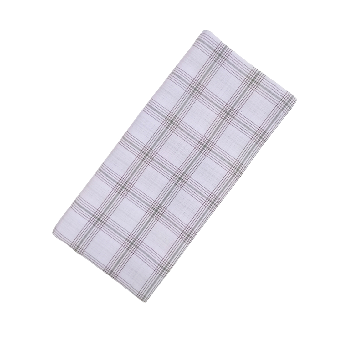 100% Cotton Medium Kaily White Wide Check Lungi For Men