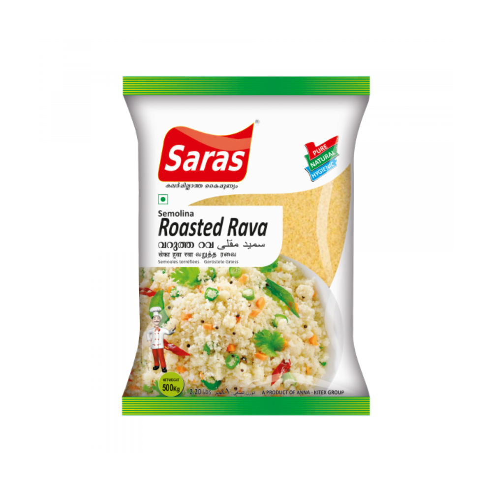 Roasted Rava Sooji Breakfast Mix (500g) | Ideal For Preparing Uppuma, Kichadi & Kesari Bath