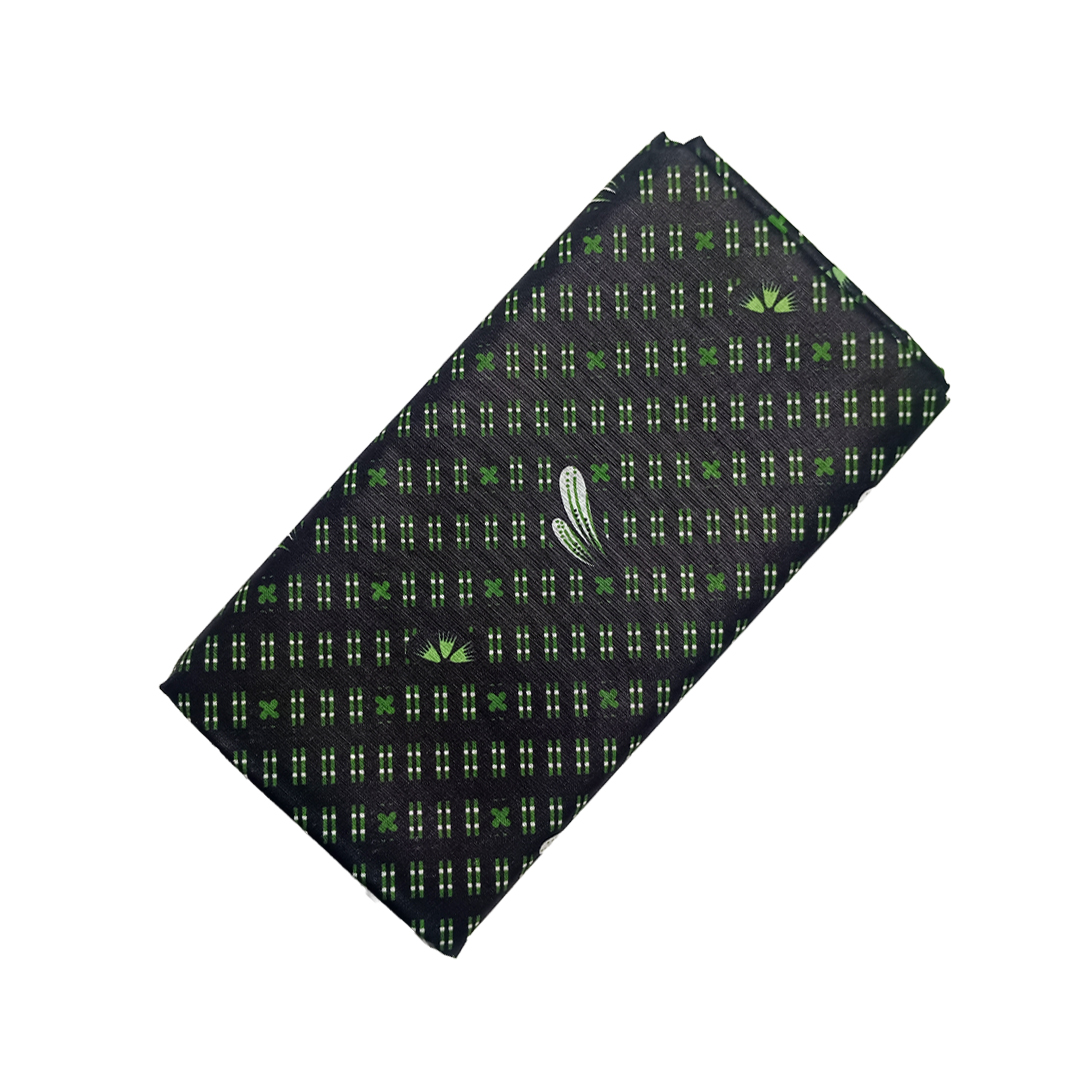 100% Cotton Unstitched Printed Lungi For Men | Royal Crown - Green | Comfortable Traditional Wear